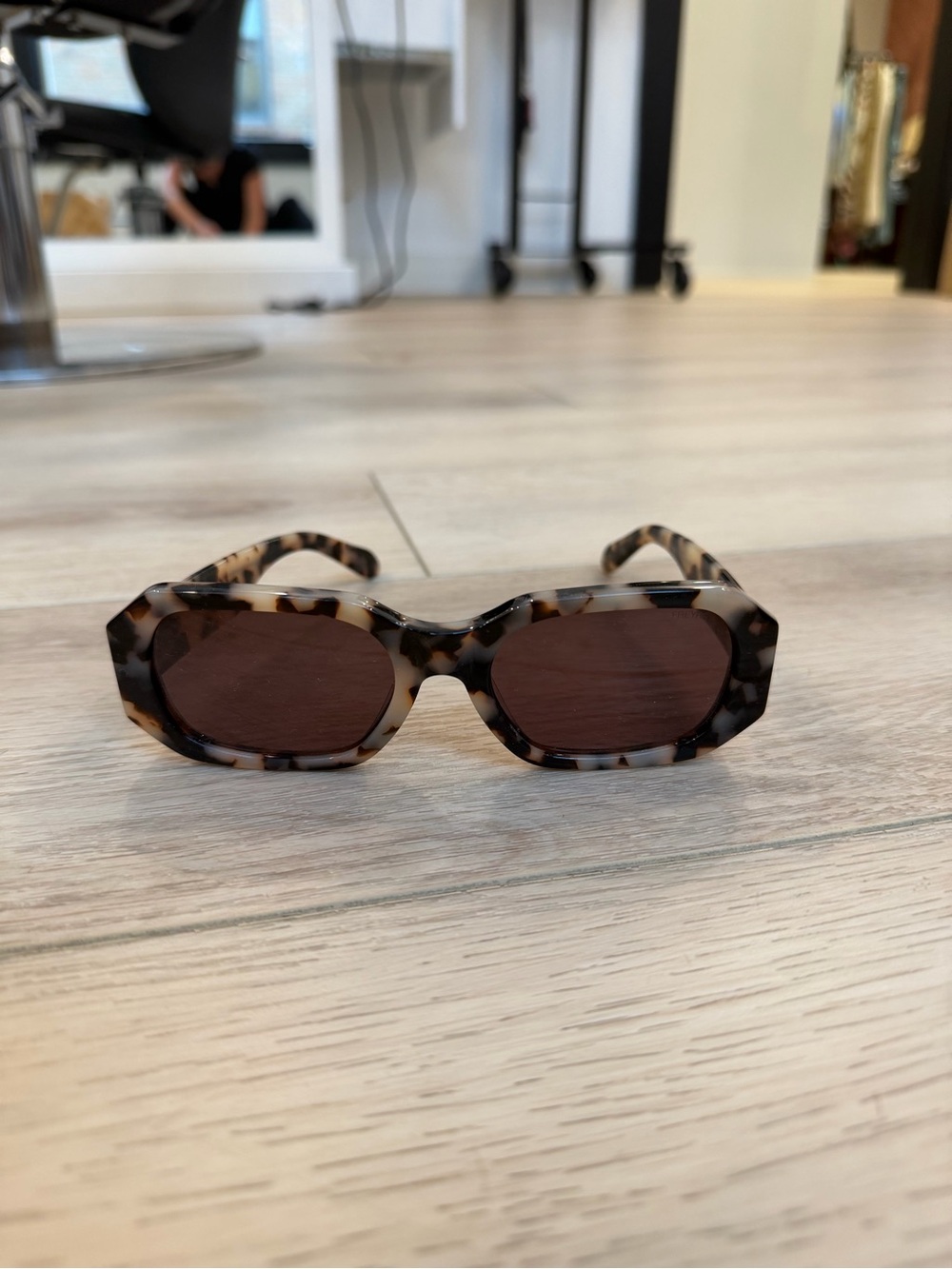 Freyrs Mily Tortoise Rectangular Women's Sunglasses with Brown Lenses